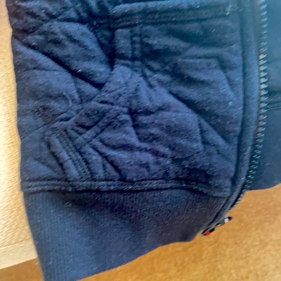 NWOT Cat & Jack black, quilted hooded zip up - Picture 5 of 8